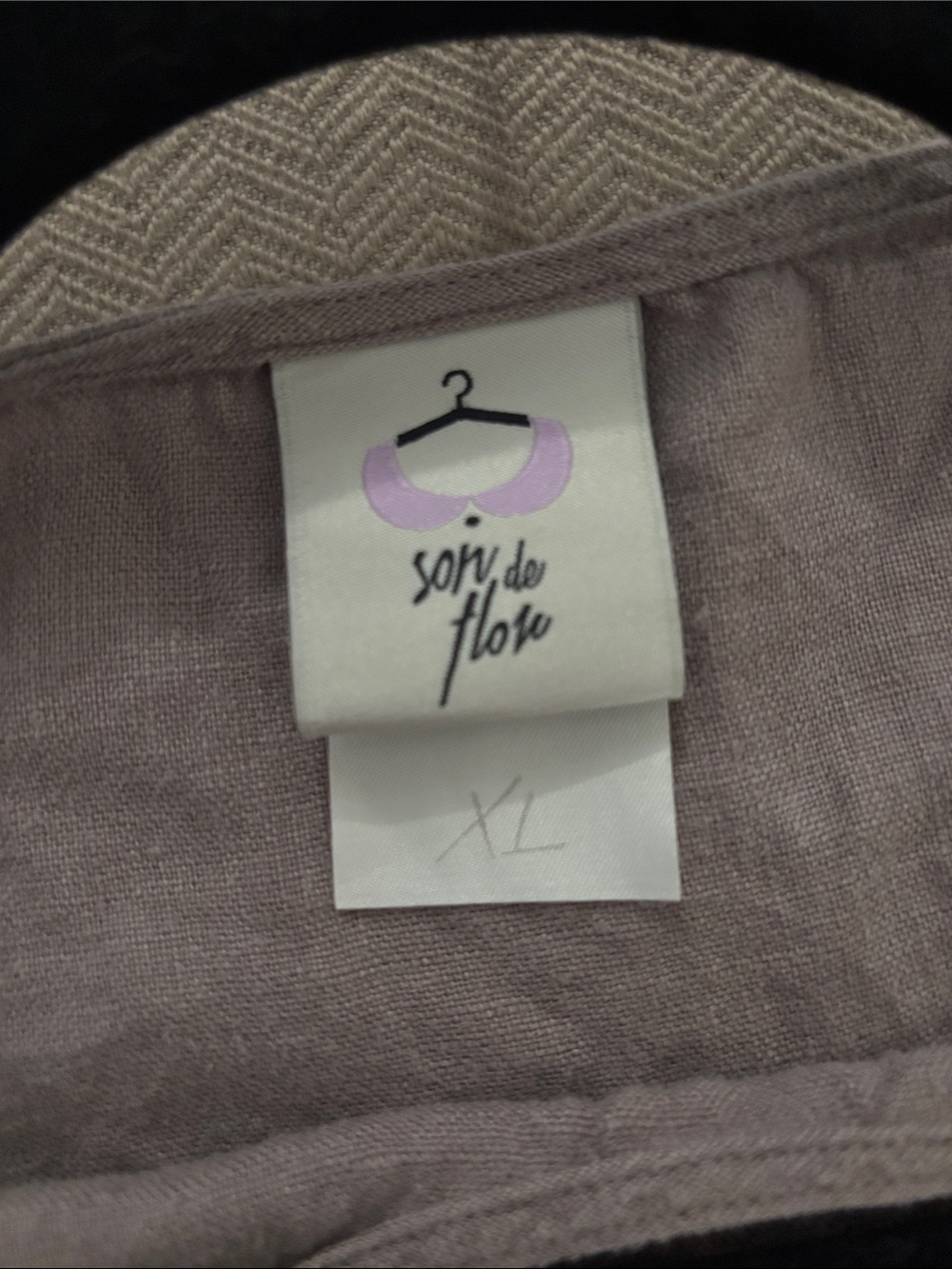 Son de Flor Taupe Sleeveless Linen Gathered Dress - Picture 4 of 4